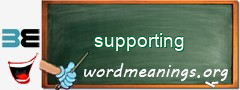 WordMeaning blackboard for supporting